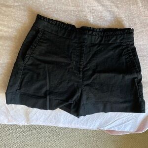 J Crew ruffled black shorts
